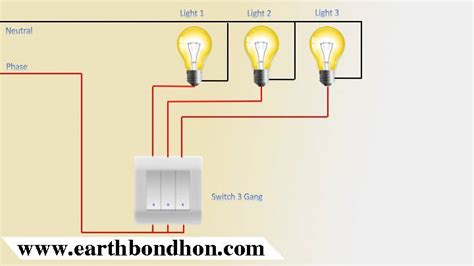 house wiring  gang switch wiring earth bondhon