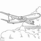 Flugzeug Malen Zeichnung Airplane sketch template