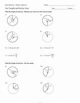 Worksheet Arc Length Sector Area Answer Geometry Key Answers Kuta Software Worksheets sketch template