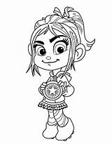Coloring Vanellope Pages Ralph Wreck Von Drawing Getdrawings Getcolorings Medal Printable Color Colorings sketch template