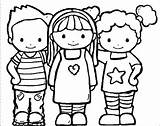 Coloring Pages Any Kids Friends Preschool Friendship Wecoloringpage Kindergarten Choose Board sketch template