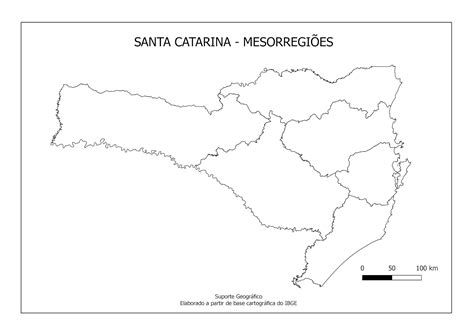 Mapa MesorregiÕes De Santa Catarina Suporte Geográfico
