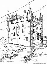 Castle Coloring Pages Medieval Castles Knight Fort Sheets Knights Printable Kids Color Adults Book Fantasy Colorare Da Bouncy Colouring Cartoon sketch template
