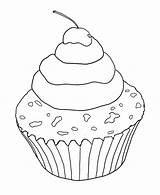 Sugar Coloring Designlooter Cupcake Cherry 16kb sketch template