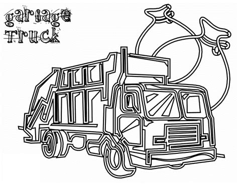 draw  garbage truck coloring page  printable coloring pages