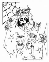 Coloring Spooky Pages Color Printable Getcolorings Ghost Print sketch template