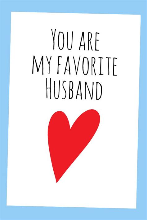 card   words    favorite husband   red heart