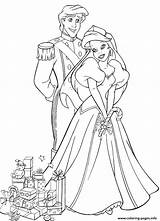 Coloring Wedding Disney Princess Ariel Eric Pages Gifts Printable Print Color sketch template