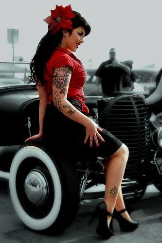 oh how i love tats and the 50 s rock a billy look gorgeous although i have no tattoos and