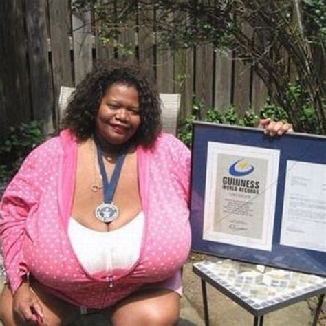 woman with the world s largest natural breasts attends event in only