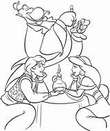 Aladdin Coloriage Genie Dinner Aladin Princesse Coloringbay Impressionnant Bébé sketch template