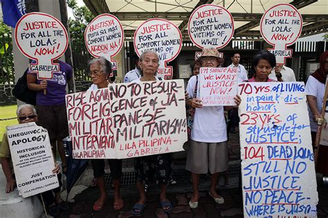 Filipina Comfort Women Fear China Sea Dispute Blocks Justice From