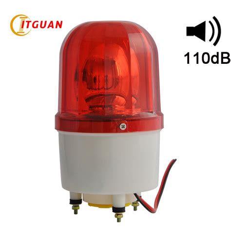 lte  bulbs rotating warning light  buzzer sound db red alarm emergency bolt bottom