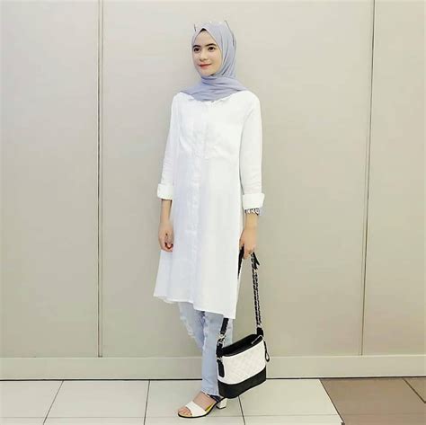 10 Ide Padu Padan Ootd Hijab Dengan Kemeja Putih Simpel Nan Elegan