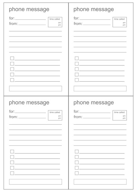 7 Best Printable Telephone Message Template