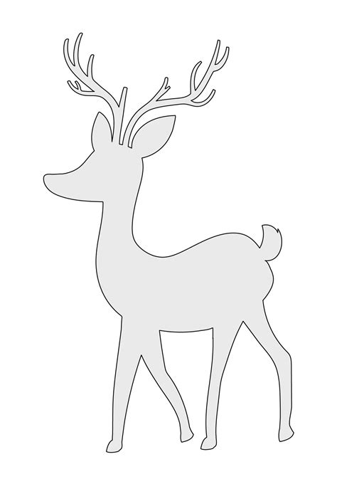 images   printable reindeer stencil  reindeer