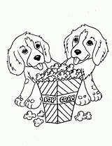 Coloring Dog Pages Printable Kids Dogs Cute Puppy Animals Pet sketch template