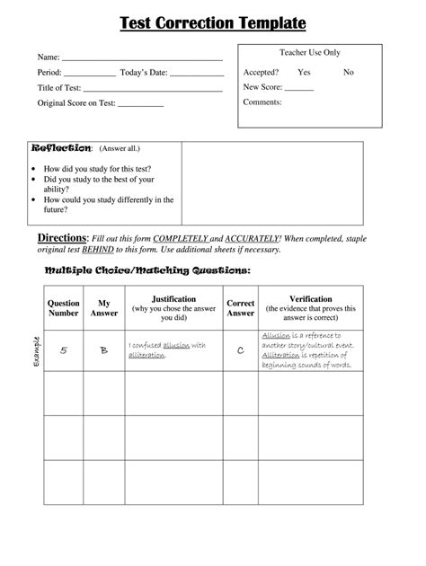 test corrections template social studies complete  ease airslate