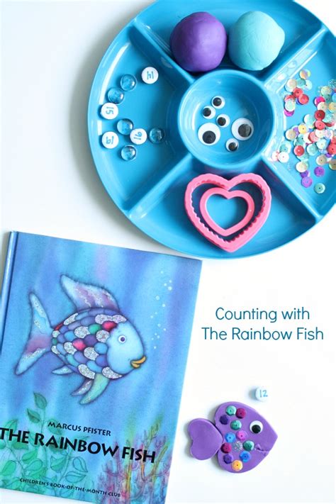 rainbow fish counting play dough fantastic fun learning
