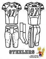 Coloring Pittsburgh Steelers Pages Football Uniform Jersey Printable Drawing Nfl Steeler Yescoloring Getdrawings Popular Color Getcolorings Gear sketch template