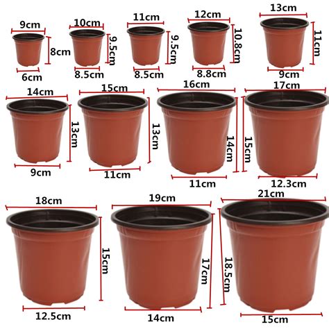 pcs plastic garden nursery pots plant flowerpot seedlings planter