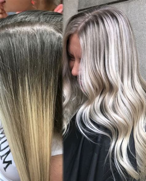 Before And After Platinum Blonde Transformation Platinum