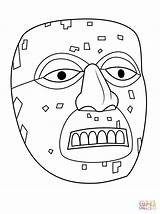 Aztec Mask Coloring Pages Xiuhtecuhtli Mayan Printable Template History Drawing Para Crafts Colorear Color Masks Mayans Incas Bible Cartoons Select sketch template