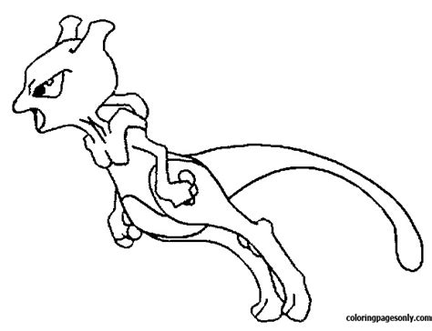 mewtwo pokemon coloring page  coloring pages
