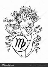 Virgo Zodiac Colorare Zodiacali Segni Vergine Zodiacale Disegni Segno Horoscope Misti Astrology Pesci Oip sketch template