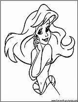 Ariel Coloring Disneyprincess Pages Fun sketch template