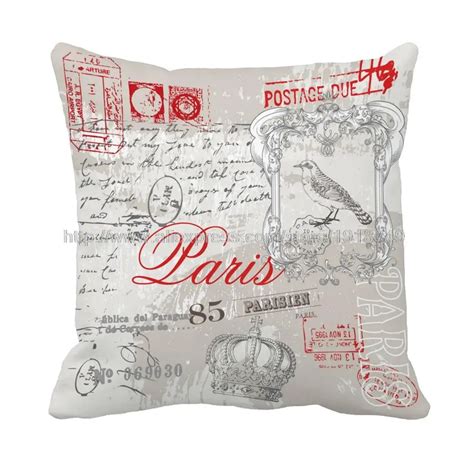 postage stamp style grey decorative sofa cushion covers retro vintage square throw pillow case