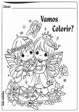 Colorir Preciosos Fada Momentos Fadas Amiguinho Oi sketch template