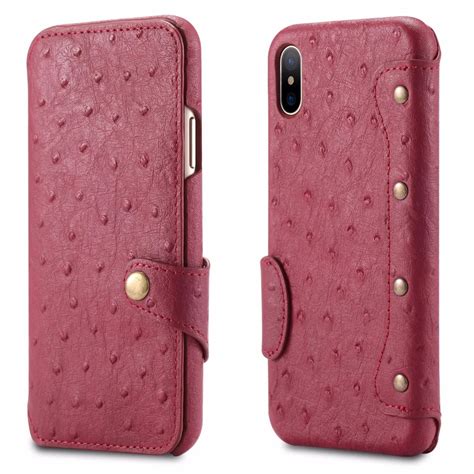 Luxury Xs Case Genuine Leather Mobile Phone Wallet Cases For Iphone X