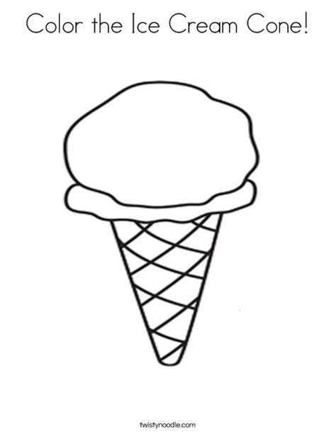 color  ice cream cone coloring page twisty noodle