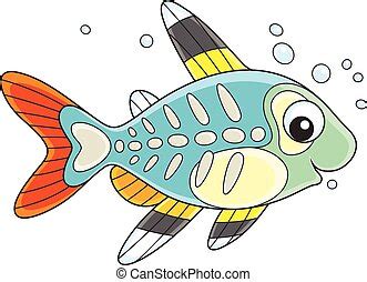 vectors   ray tetra cartoon fish  illustration   cute  ray