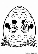 Coloring Egg Mickey Easter Disney Pages Printable Print Color sketch template