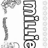 Millie Pages Coloring Name Milly Michelle Hellokids Names sketch template