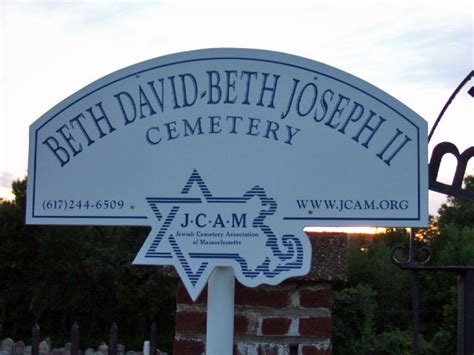 beth david cemetery  woburn massachusetts find  grave cemetery