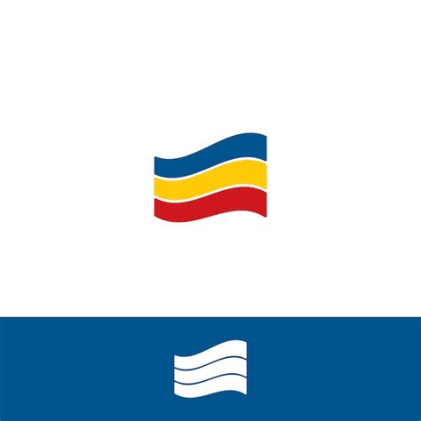 premium vector romania flag logo