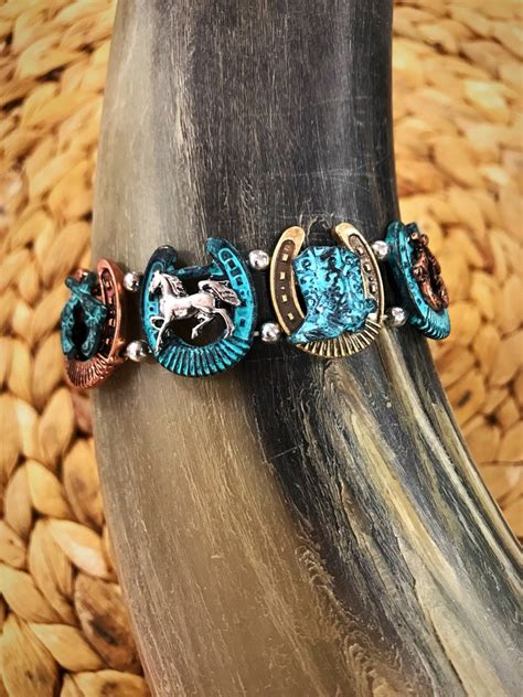 true western story stretch bracelet turquoise ale accessories