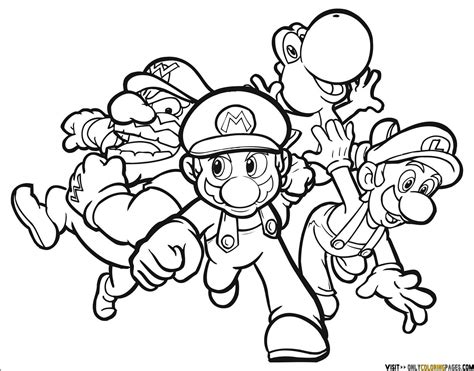 mario coloring pages  boys  coloring pages cartoon coloring