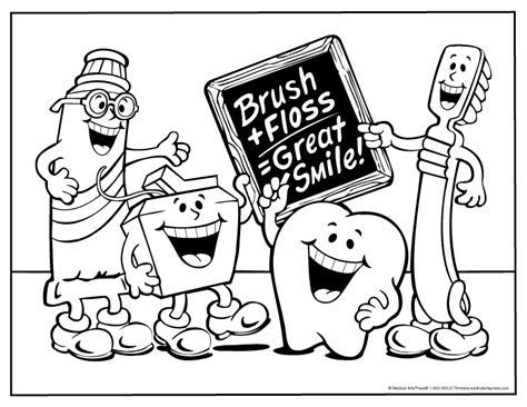 dental health coloring pages printable coloring pages