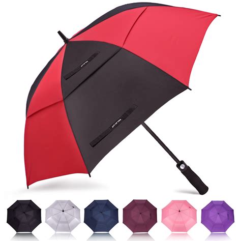 long handle big umbrella luxury extra large golf double canopy