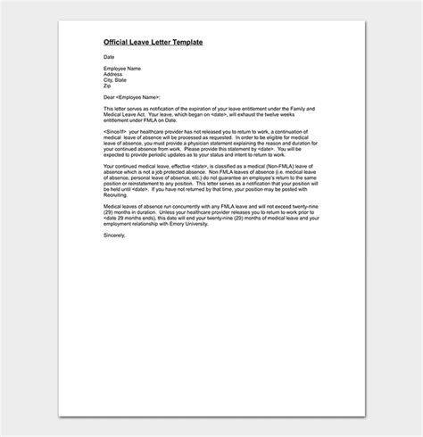 sample fmla exhausted letter  employee recommendation letter