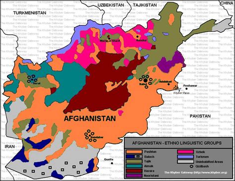 languages  afghanistan map