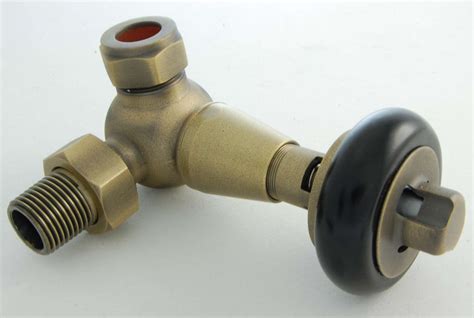 faringdon corner thermostatic radiator valve  english brass