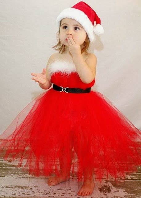 cute baby girl wearing santa dress christmas tutu dress holiday tutu