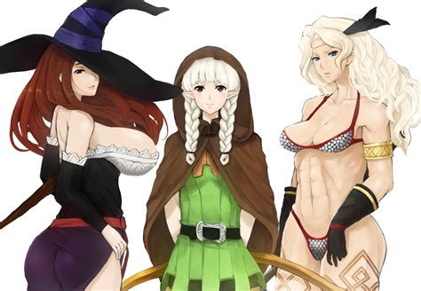 Amazon Dragon S Crown Ass Blue Eyes Breasts Brown Eyes