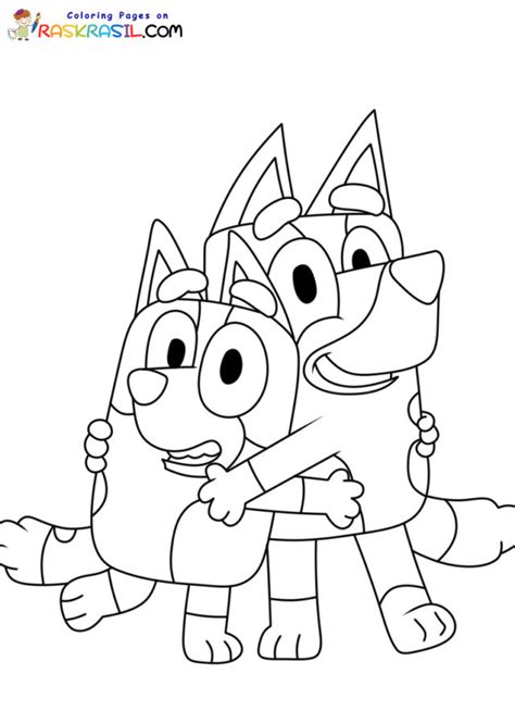 bluey  bingo coloring pages