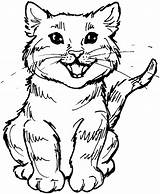 Gato Kitty Colouring sketch template